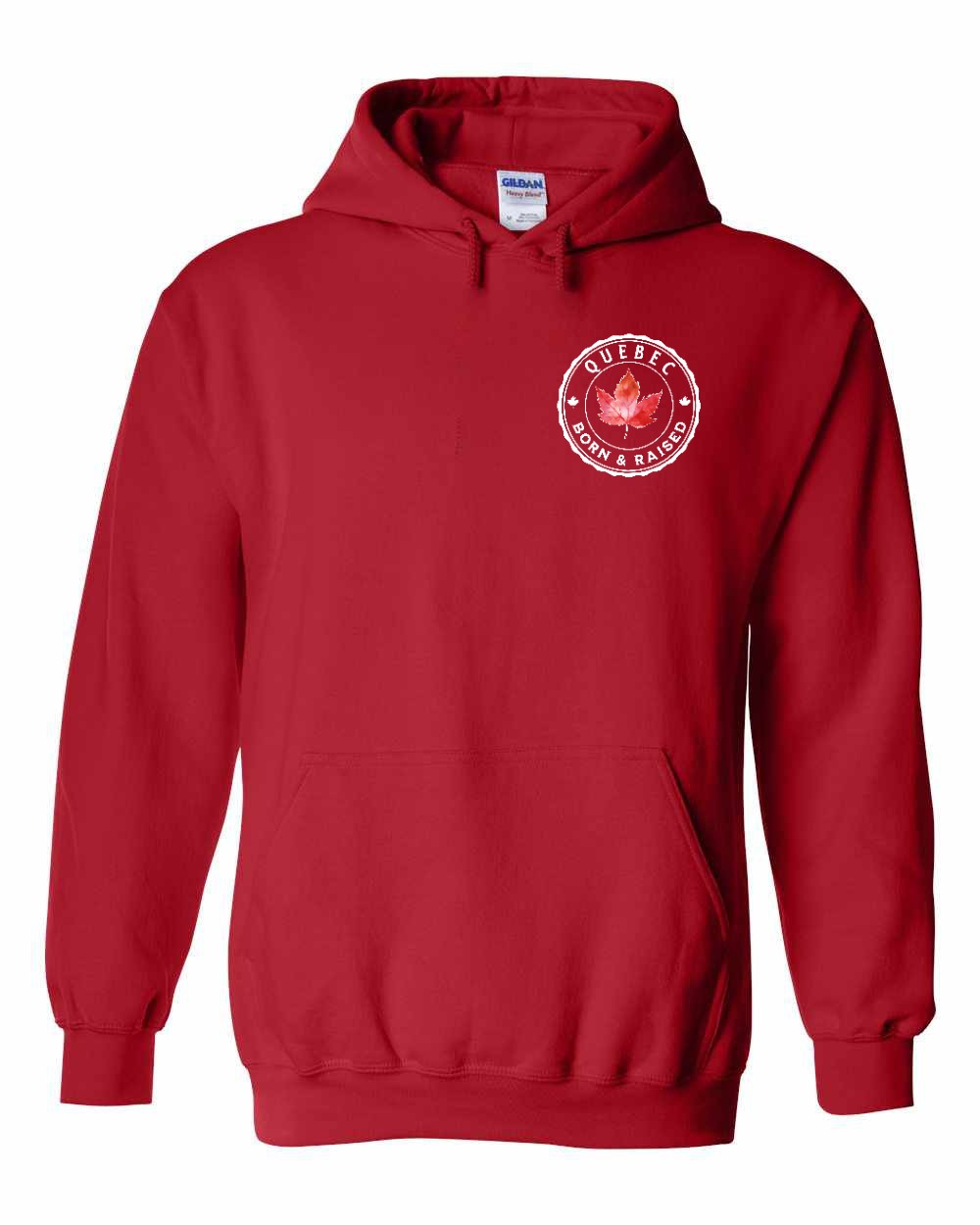 Born and Raised Quebec Left Chest Pullover