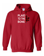 Plaid to the Bone Stacked Leaf Full Pullover - Unisex