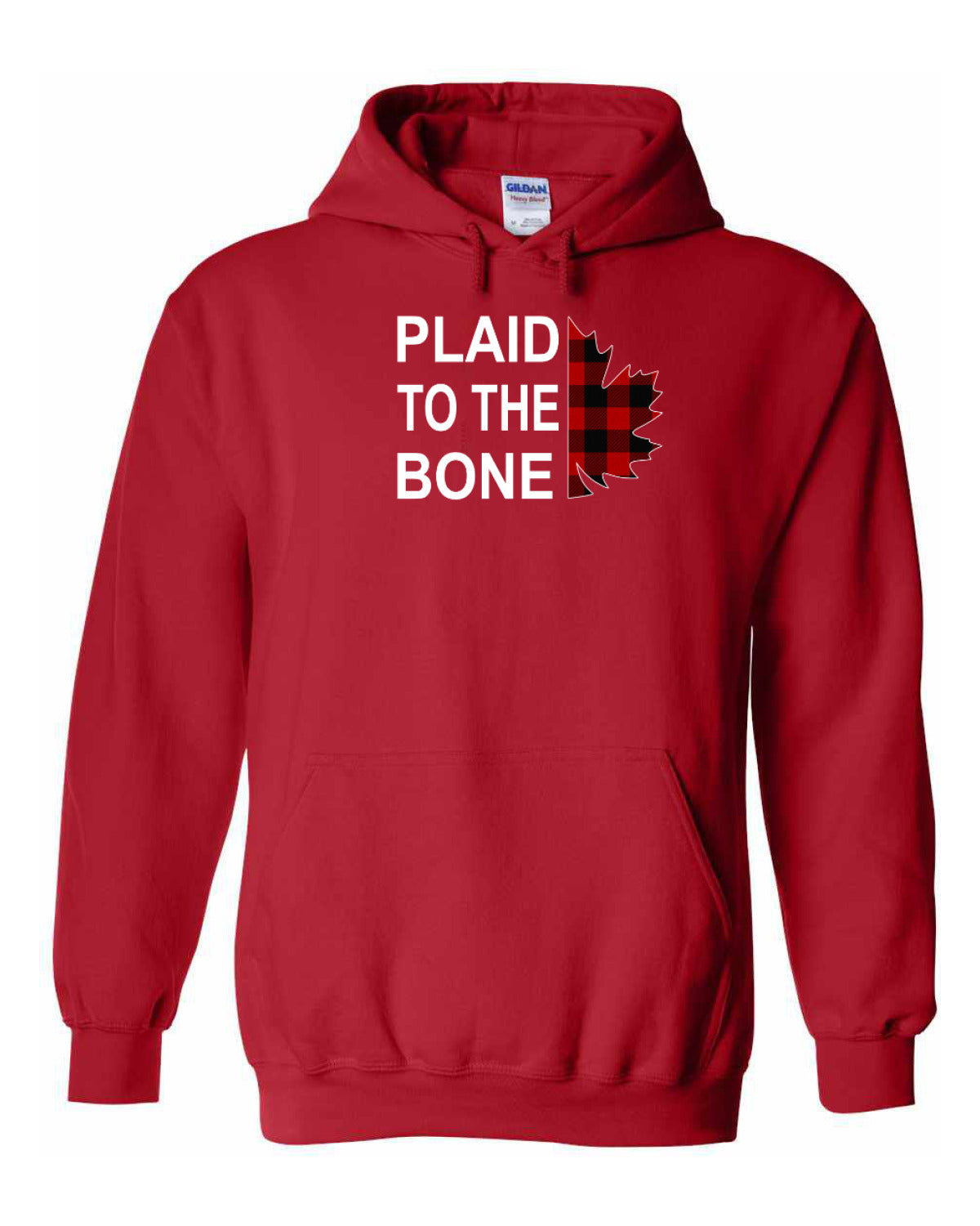Plaid to the Bone Stacked Leaf Full Pullover - Unisex