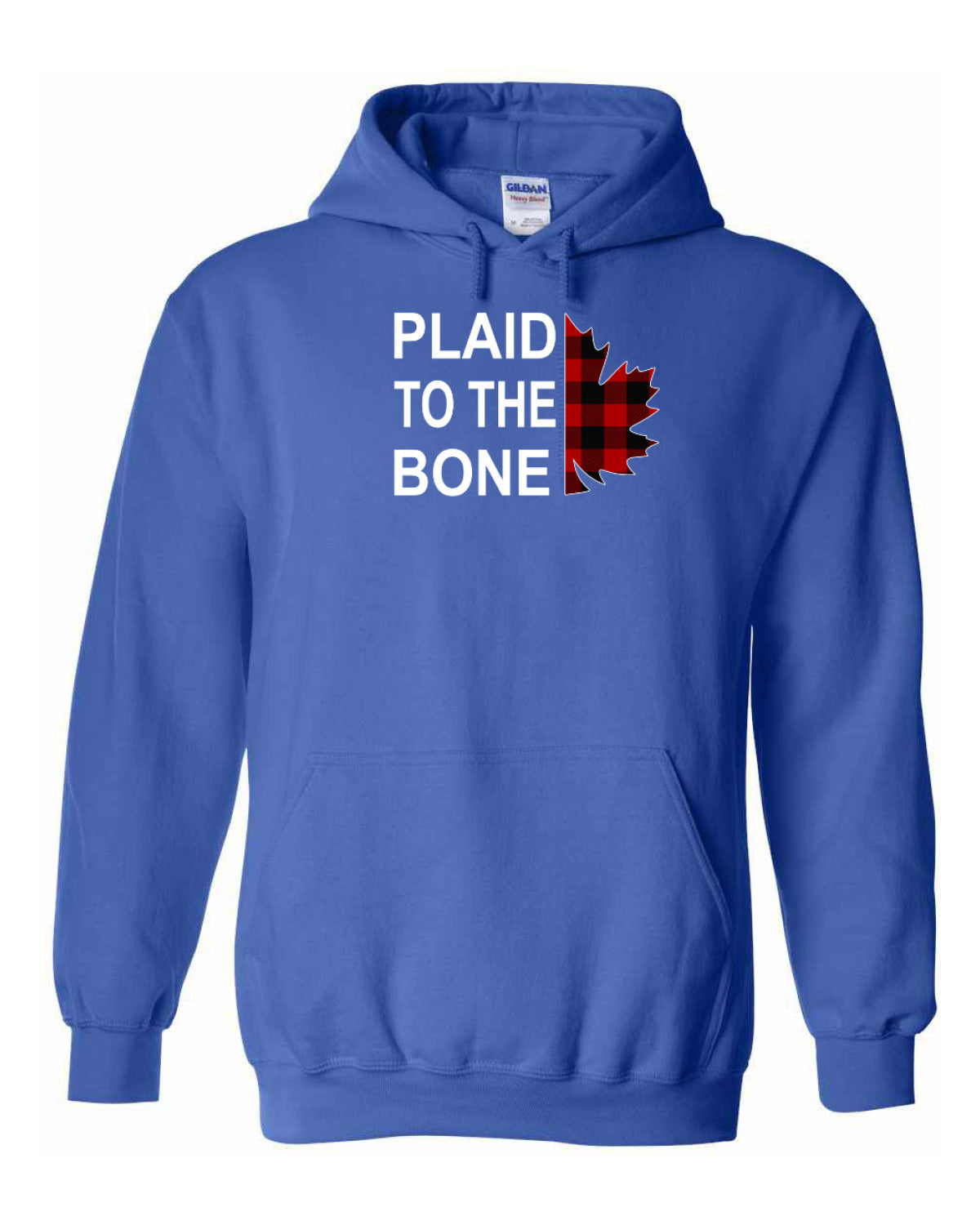 Plaid to the Bone Stacked Leaf Full Pullover - Unisex