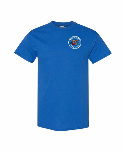 Calm Cool Canadian Beaver and Moose Left Chest Men's Tee - Gildan Canada (sewn Internationally)