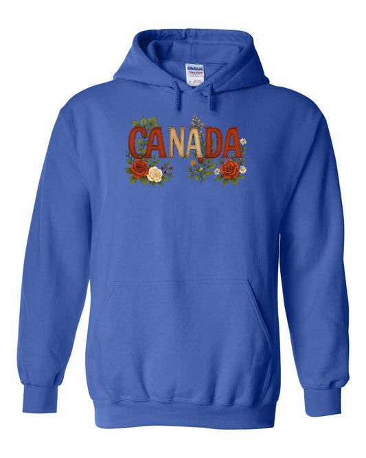 Canada Flowers Full Pullover - Gildan Canada (sewn Internationally)