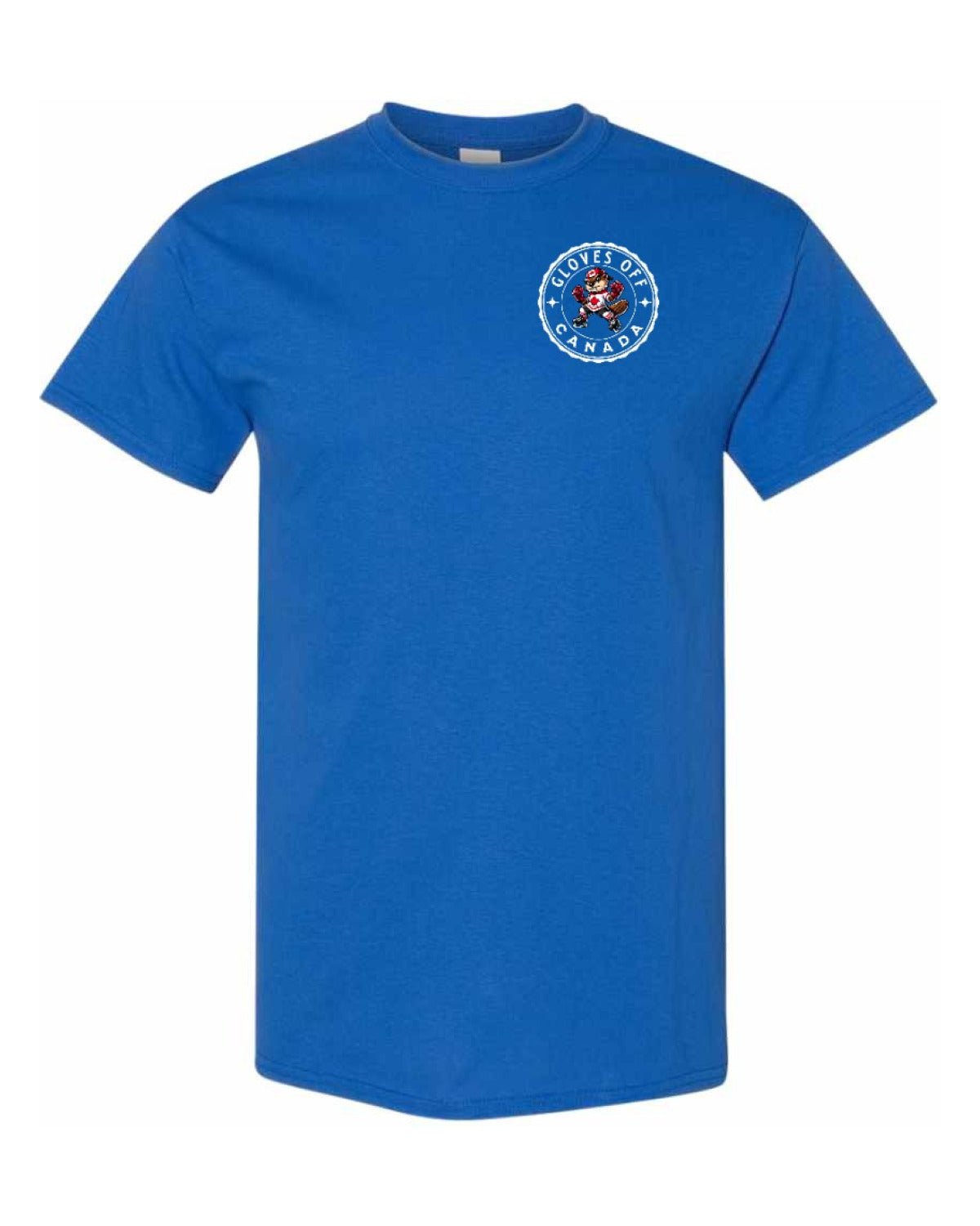 Gloves Off Beaver Left Chest and Back Men's Tee
