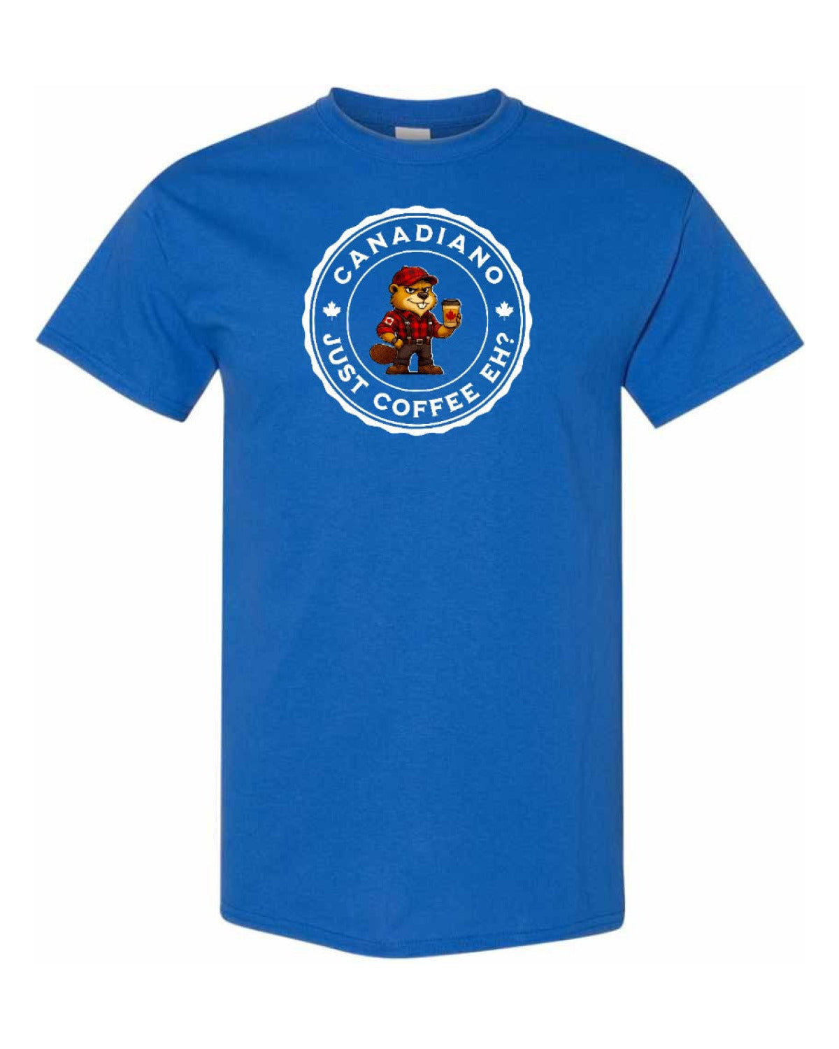 Canadiano Just Coffee Eh Male Beaver  Men's Tee