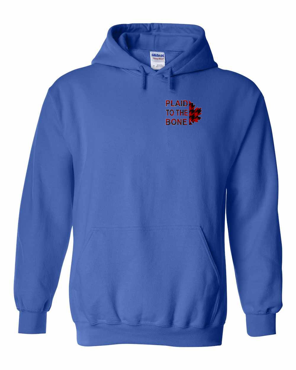 Plaid to the Bone Stacked Leaf Left Chest Pullover - Gildan Canada (sewn Internationally)