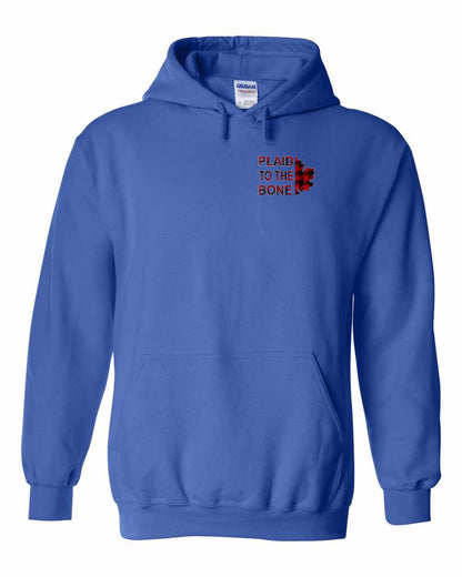 Plaid to the Bone Stacked Leaf Left Chest Pullover - Gildan Canada (sewn Internationally)