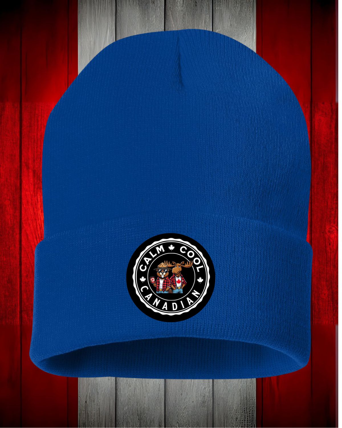 Calm Cool Canadian Moose & Beaver Toque
