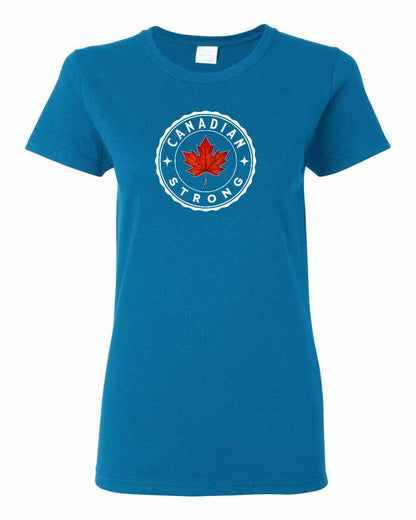 Canadian Strong Leaf Full Front Women's Tee - Gildan Canada (sewn Internationally)