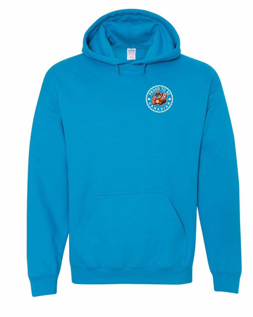 Proud to be Canadian Beaver Left Chest Pullover Hoodie