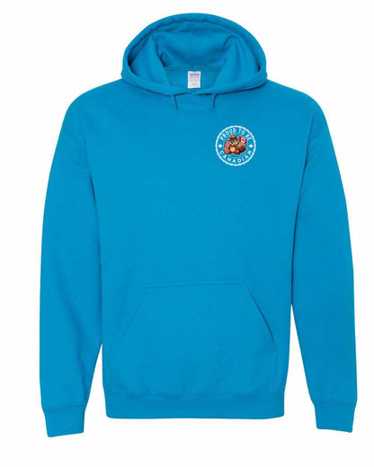 Proud to be Canadian Beaver Left Chest Pullover Hoodie