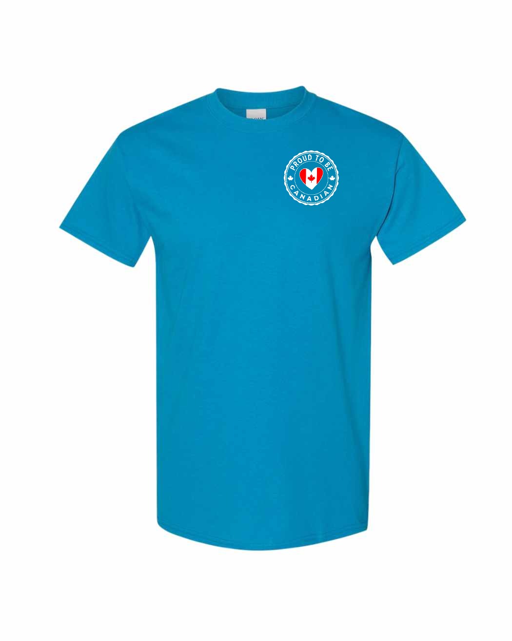 Proud to be Canadian Proud to be Heart Flag Left Chest Men's Tee