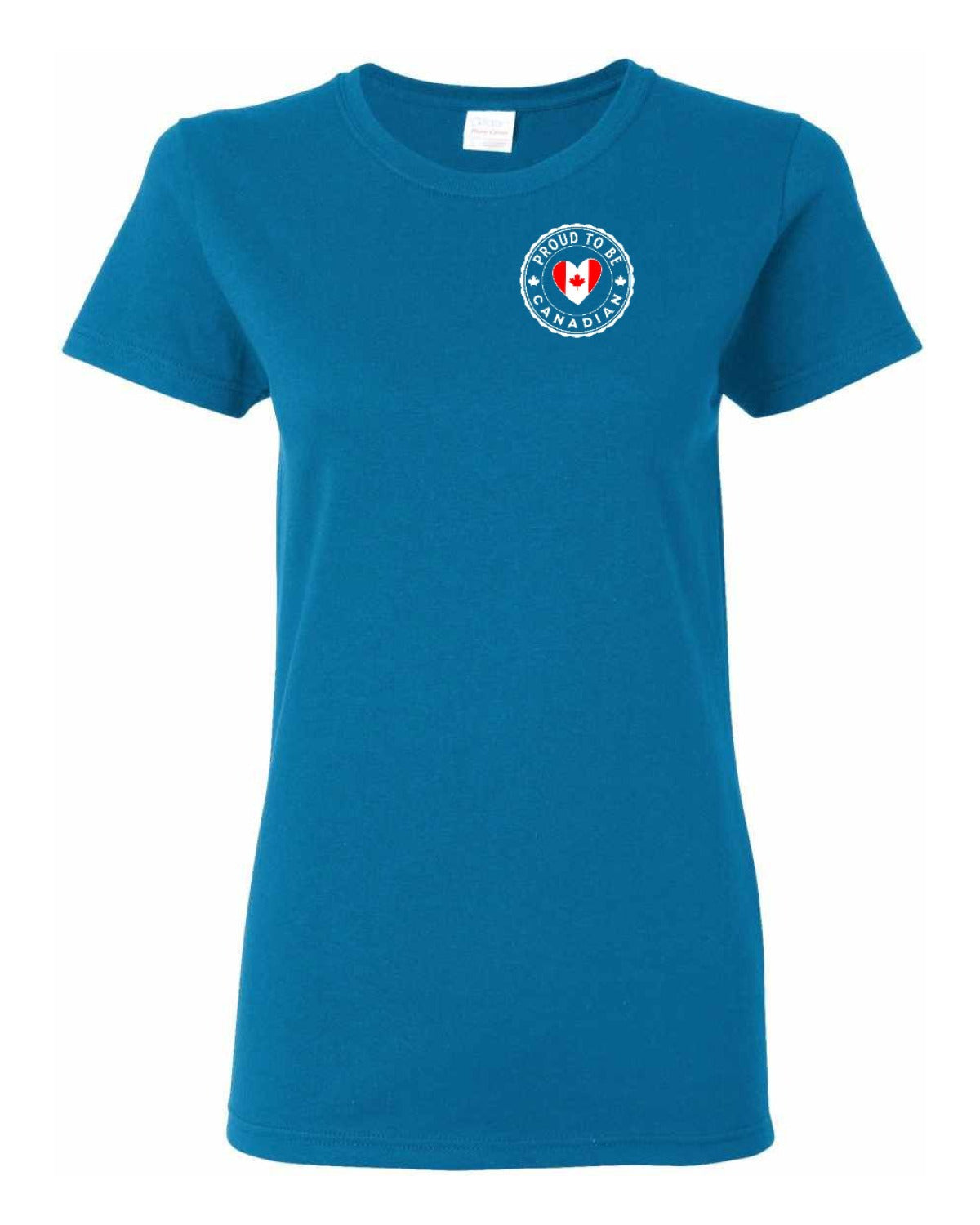 Proud to Be Canadian Heart Left Chest Women's Tee