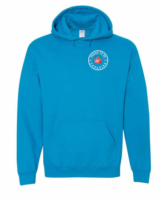 Proud to be Canadian Leaf Left Chest and Back Pullover - Gildan Canada (sewn Internationally)