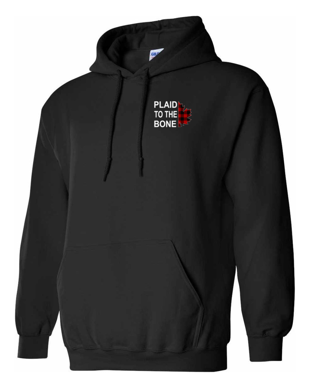 Plaid to the Bone Stacked Leaf Left Chest and Back Pullover - Unisex
