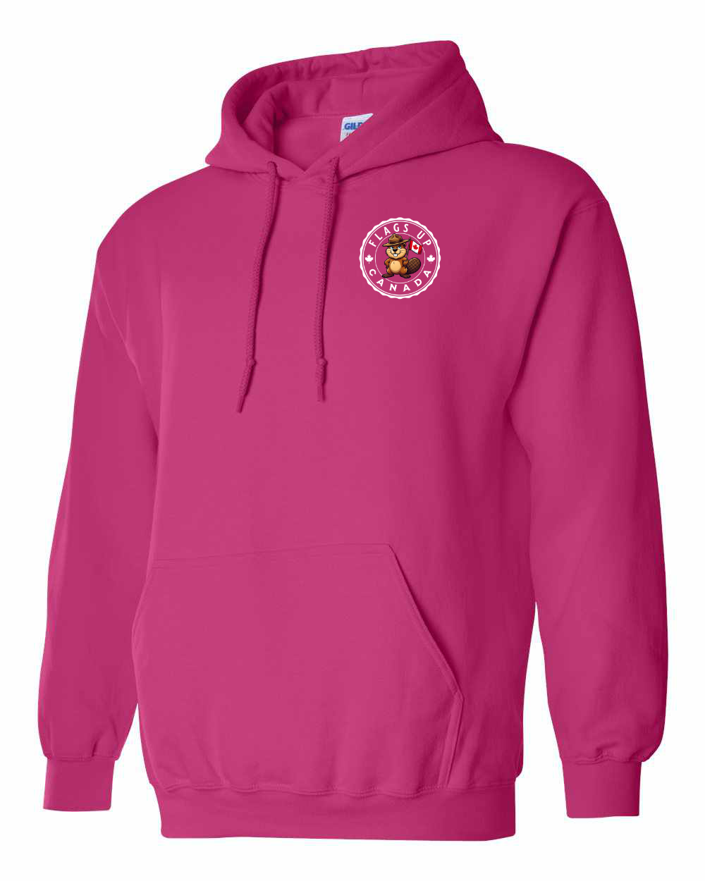 Flags Up Male Beaver Left Chest  Pullover - Unisex