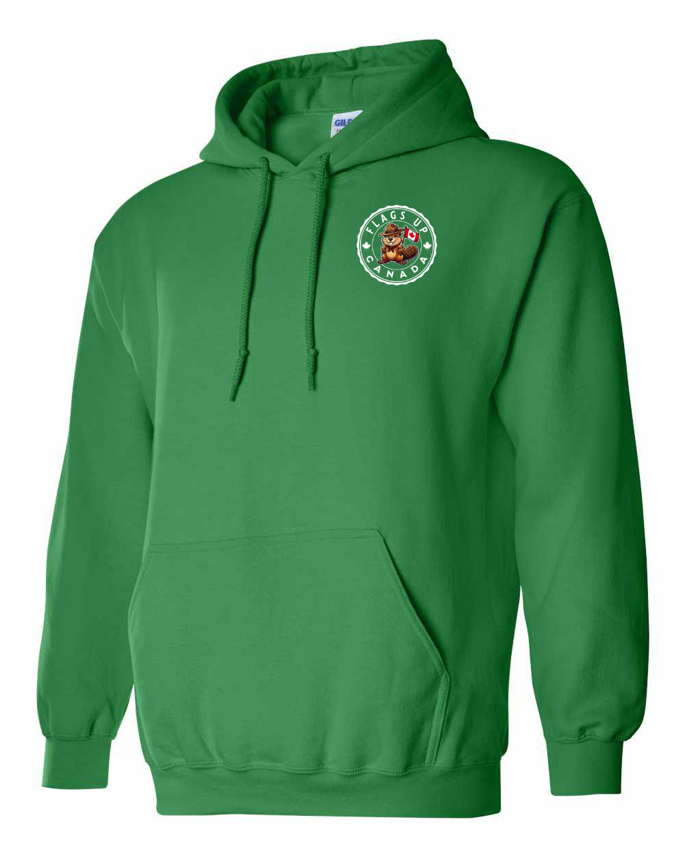 Flags Up Female Beaver Left Chest And Back Pullover