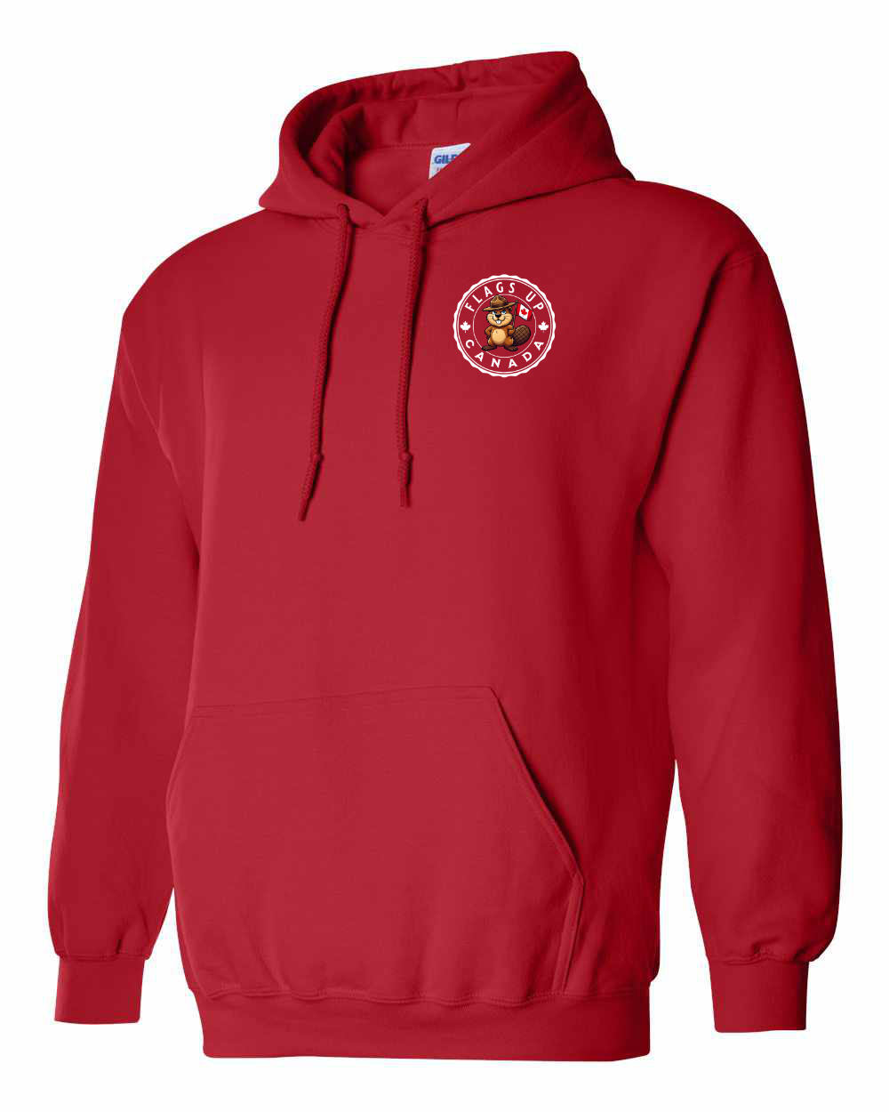Flags Up Male Beaver Left Chest  Pullover - Unisex