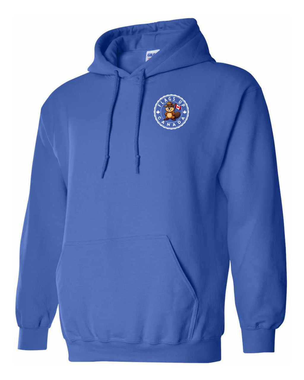 Flags Up Male Beaver Left Chest and Back  Pullover - Unisex