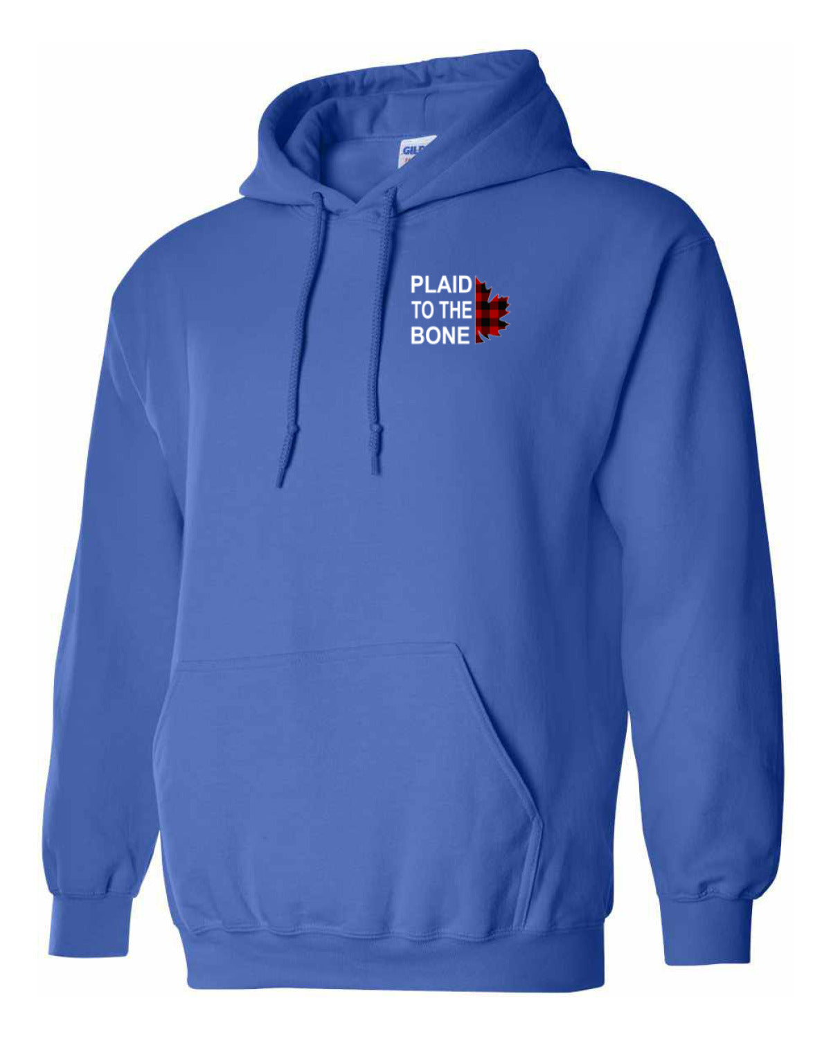 Plaid to the Bone Stacked Leaf Left Chest and Back Pullover - Unisex