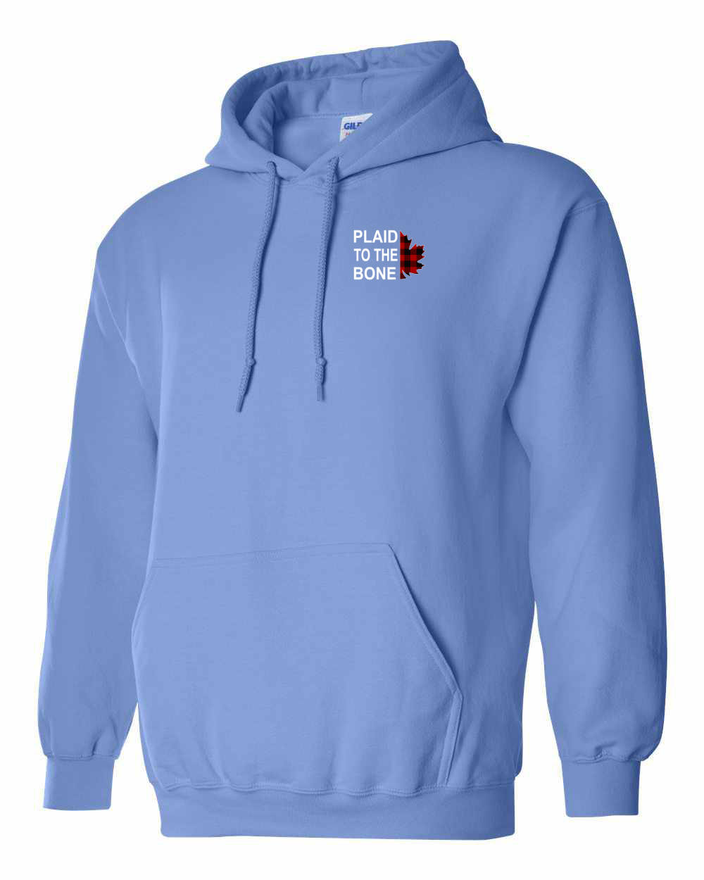 Plaid to the Bone Stacked Leaf Left Chest Pullover