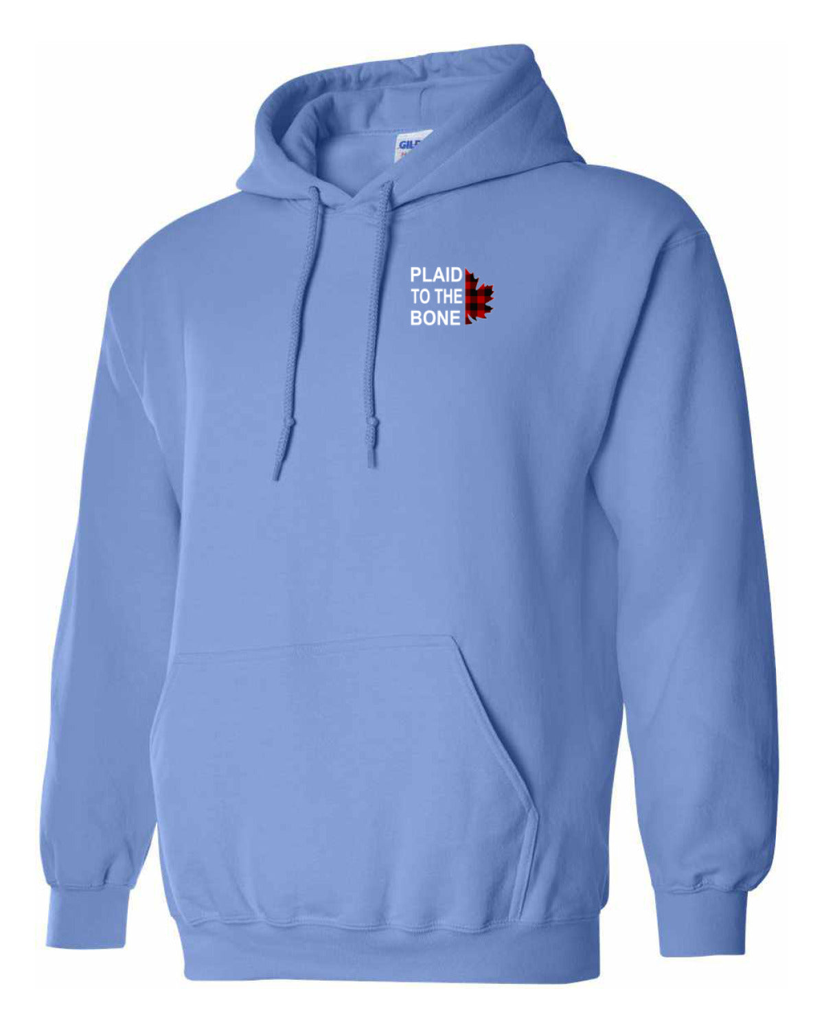 Plaid to the Bone Stacked Leaf Left Chest and Back Pullover - Unisex