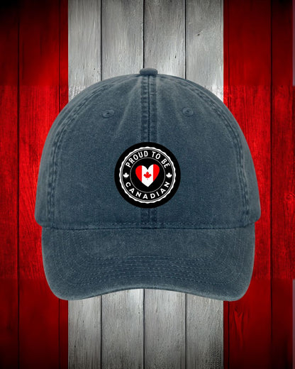 Proud to be Canadian heart flag  design Hat