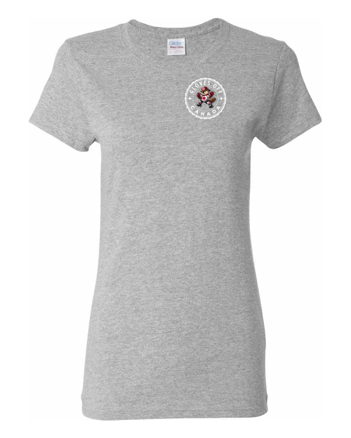 Gloves Off Beaver Left Chest And Back Women's Tee