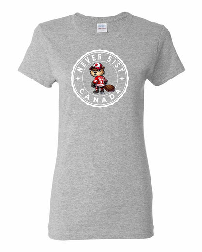 Never 51st Beaver Full Front Women's Tee - Gildan Canada (sewn Internationally)