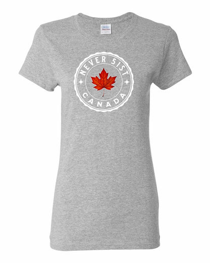 Never 51st Leaf Full Front Women's Tee - Gildan Canada (sewn Internationally)