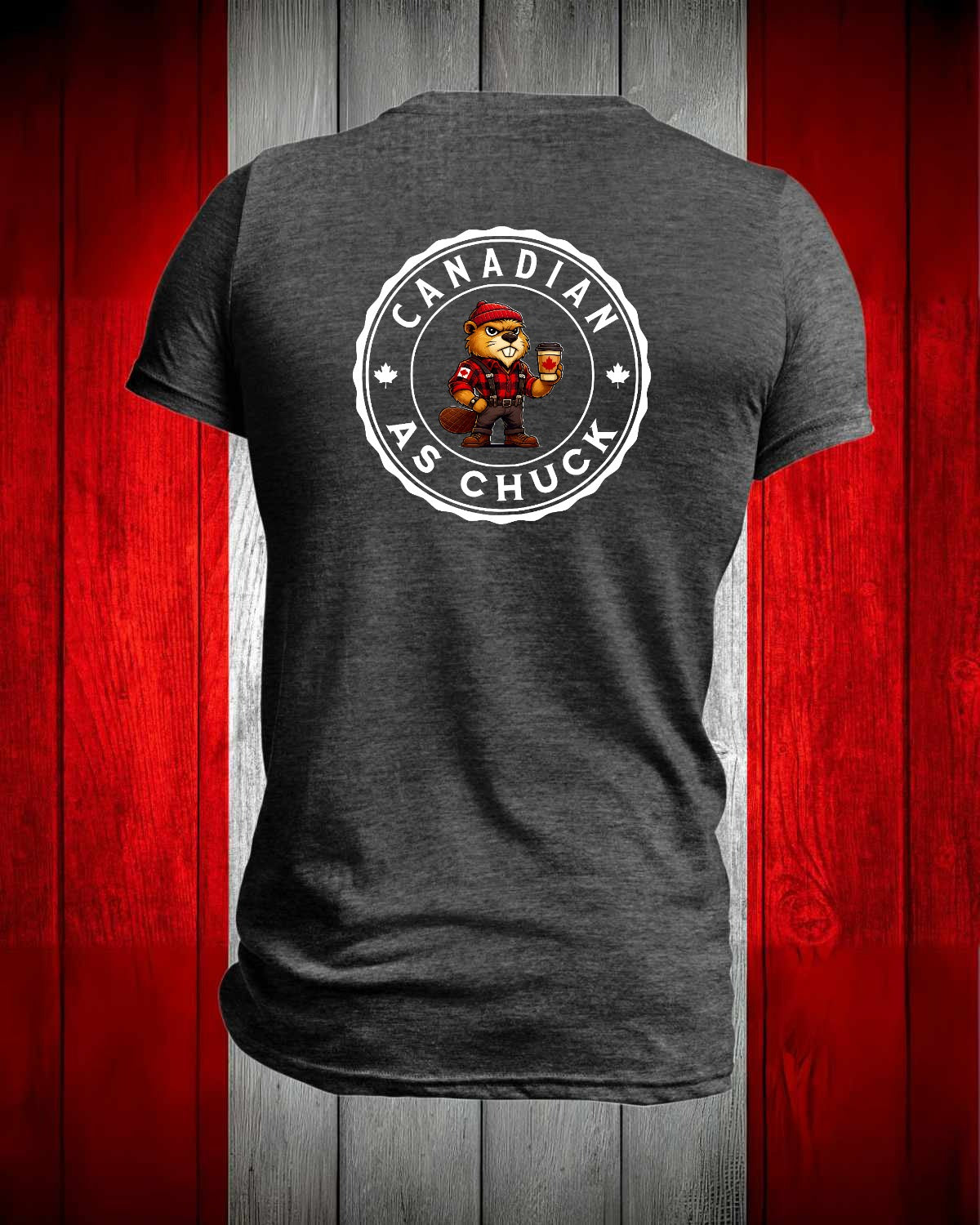 Canadian as Chuck Left Chest and Back  Men's Stanfield's Tee