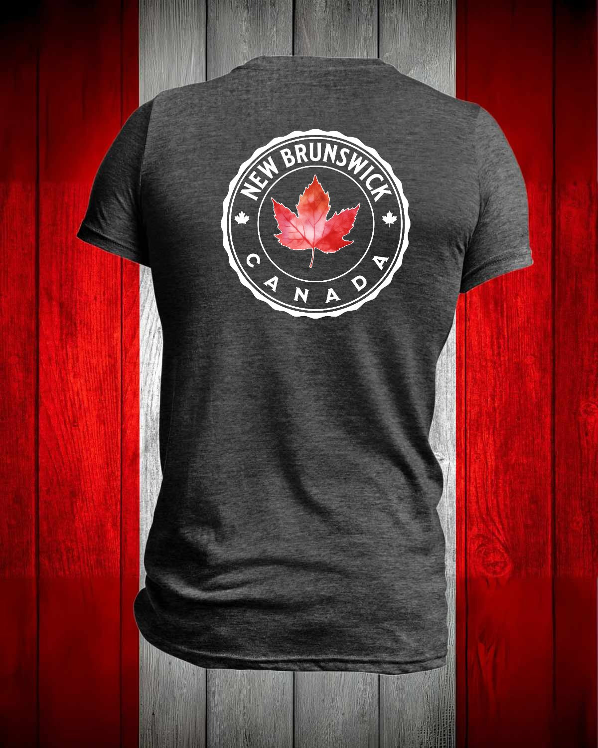 New Brunswick Canada left chest and back Men's Stanfield's Tee