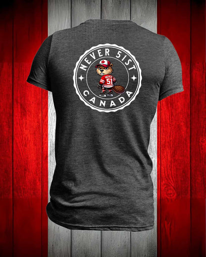 Never 51st Beaver left chest and back Men's Stanfield's Tee