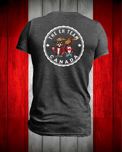 The Eh Team left chest and back Men's Stanfield's Tee