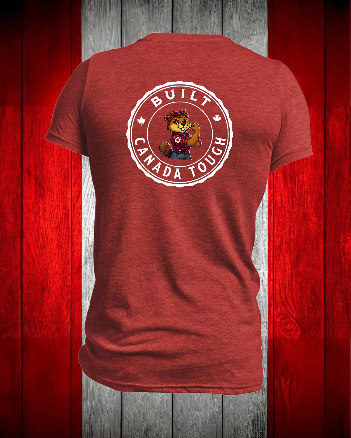 Built Canada Tough Rosie Left Chest and Back Men's Stanfield's Tee