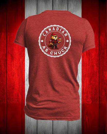 Canadian as Chuck Left Chest and Back  Men's Stanfield's Tee
