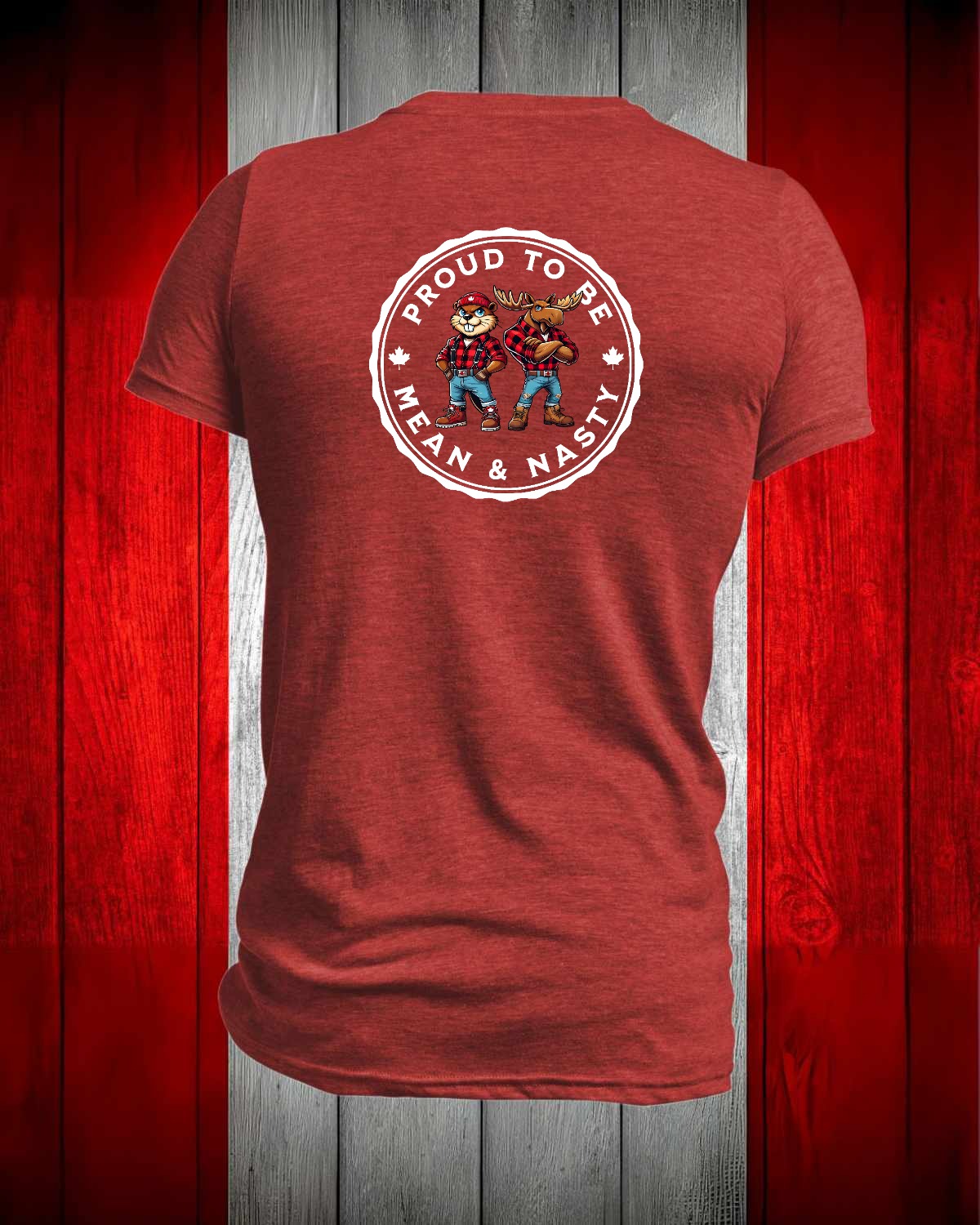 Proud to be mean & nasty M/B left chest and back Men's Stanfield's Tee