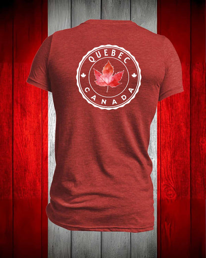Quebec Canada left chest and back Men's Stanfield's Tee