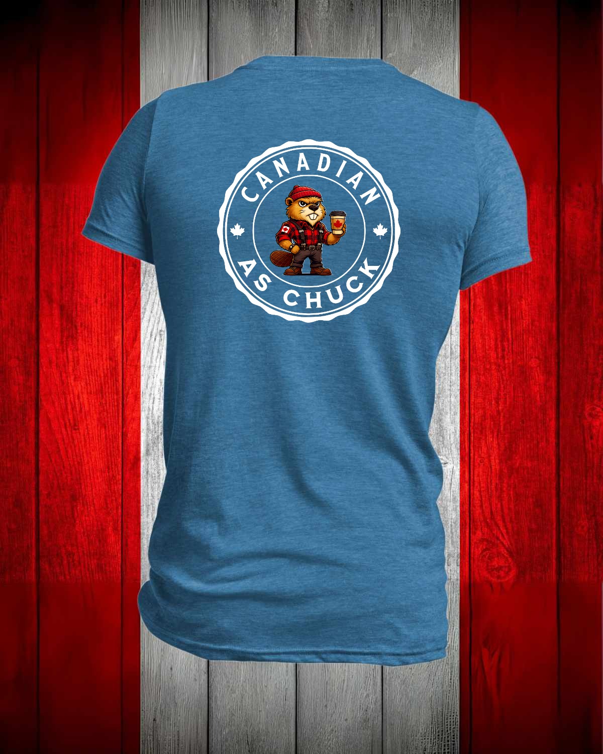 Canadian as Chuck Left Chest and Back  Men's Stanfield's Tee