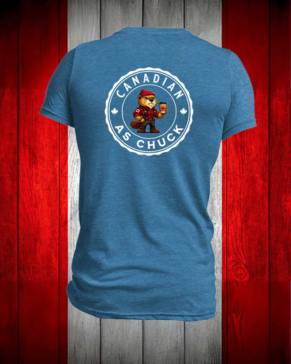 Canadian as Chuck Left Chest and Back  Men's Stanfield's Tee