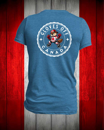 Gloves Off Beaver left chest and back Men's Stanfield's Tee