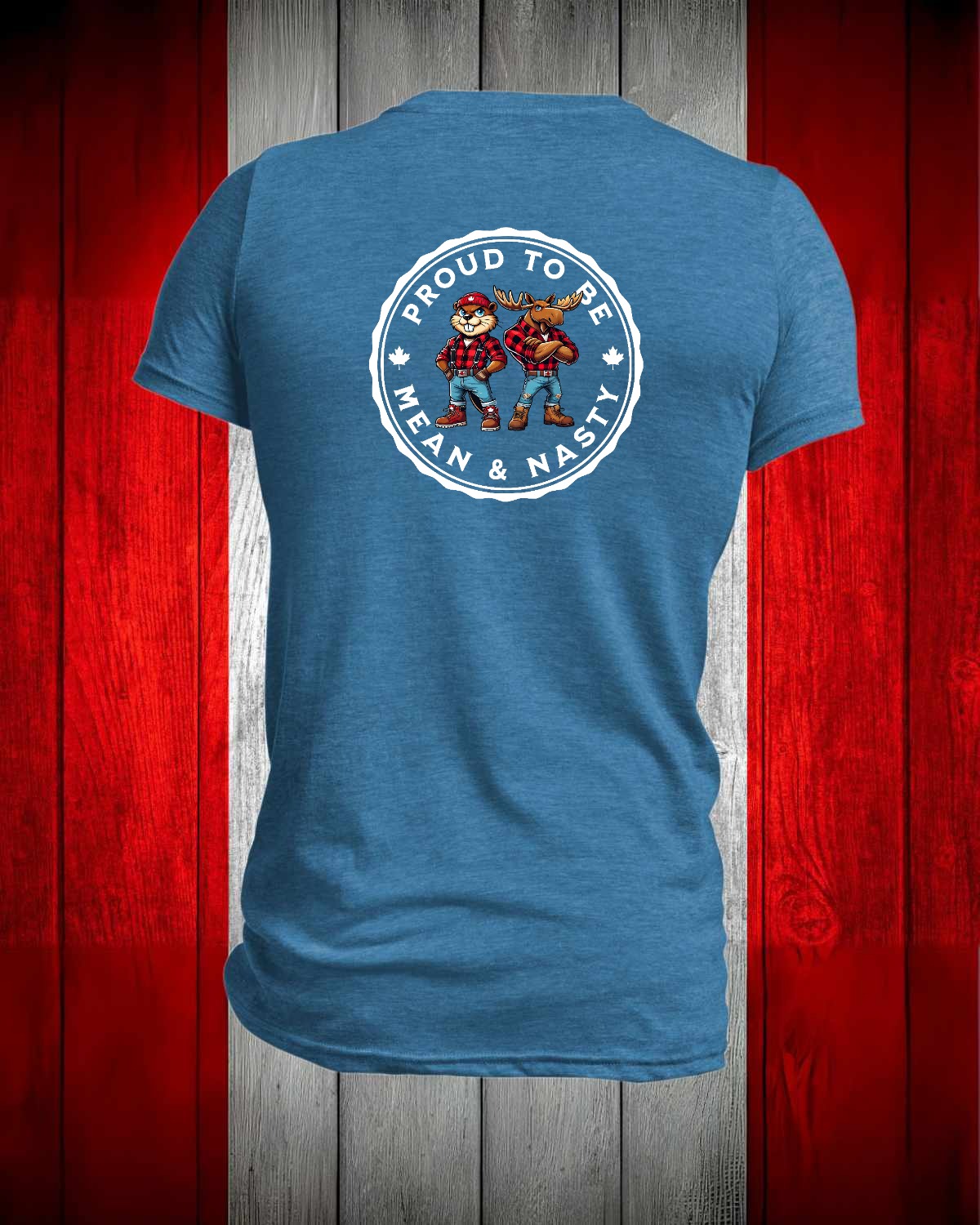 Proud to be mean & nasty M/B left chest and back Men's Stanfield's Tee