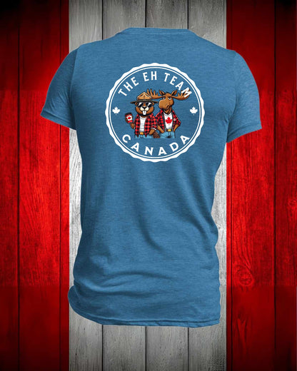The Eh Team left chest and back Men's Stanfield's Tee