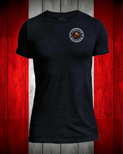 Canadian as Chuck  Left Chest Men's Stanfield's Tee