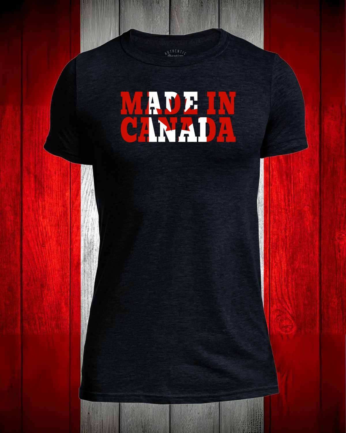 Made in Canada Flag Full Men's Stanfield's Tee