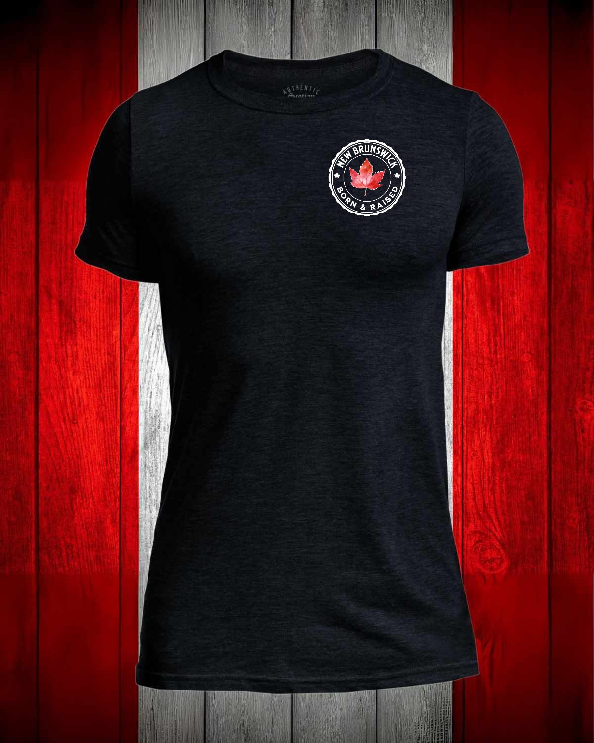 New Brunswick Born and Raised left chest Men's Stanfield's Tee