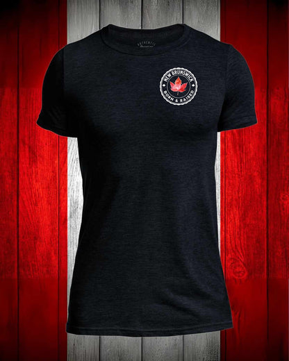 New Brunswick Born and Raised left chest Men's Stanfield's Tee