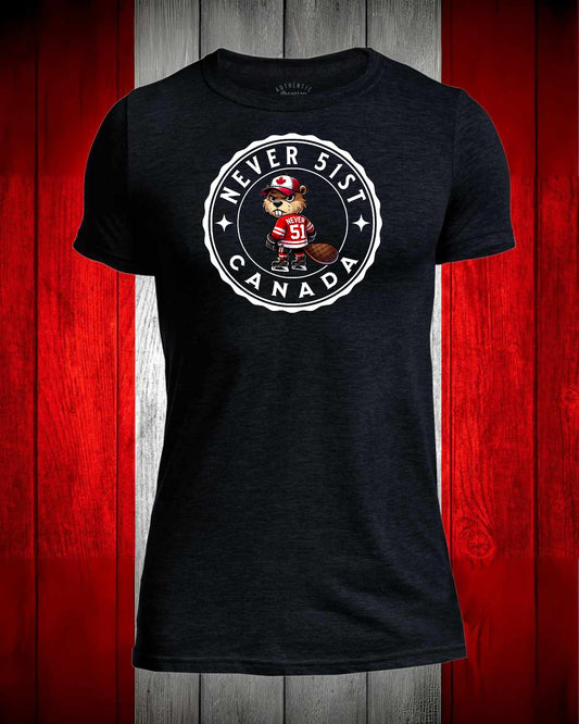 Never 51st Beaver Full Front Men's Stanfield's Tee