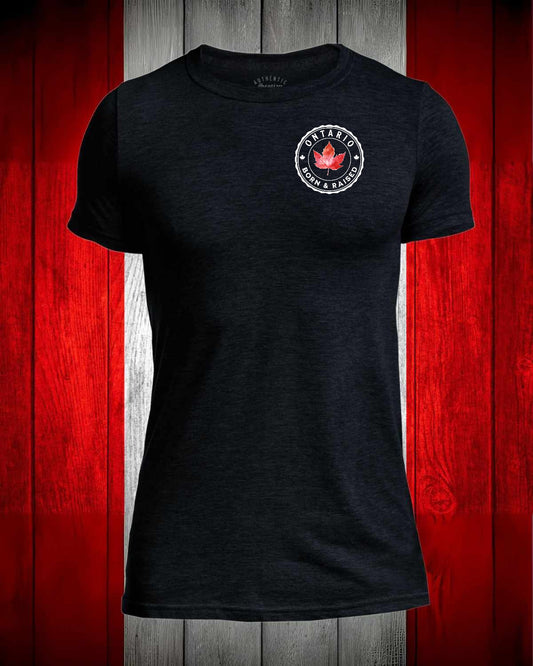 Ontario Born and Raised left chest Men's Stanfield's Tee