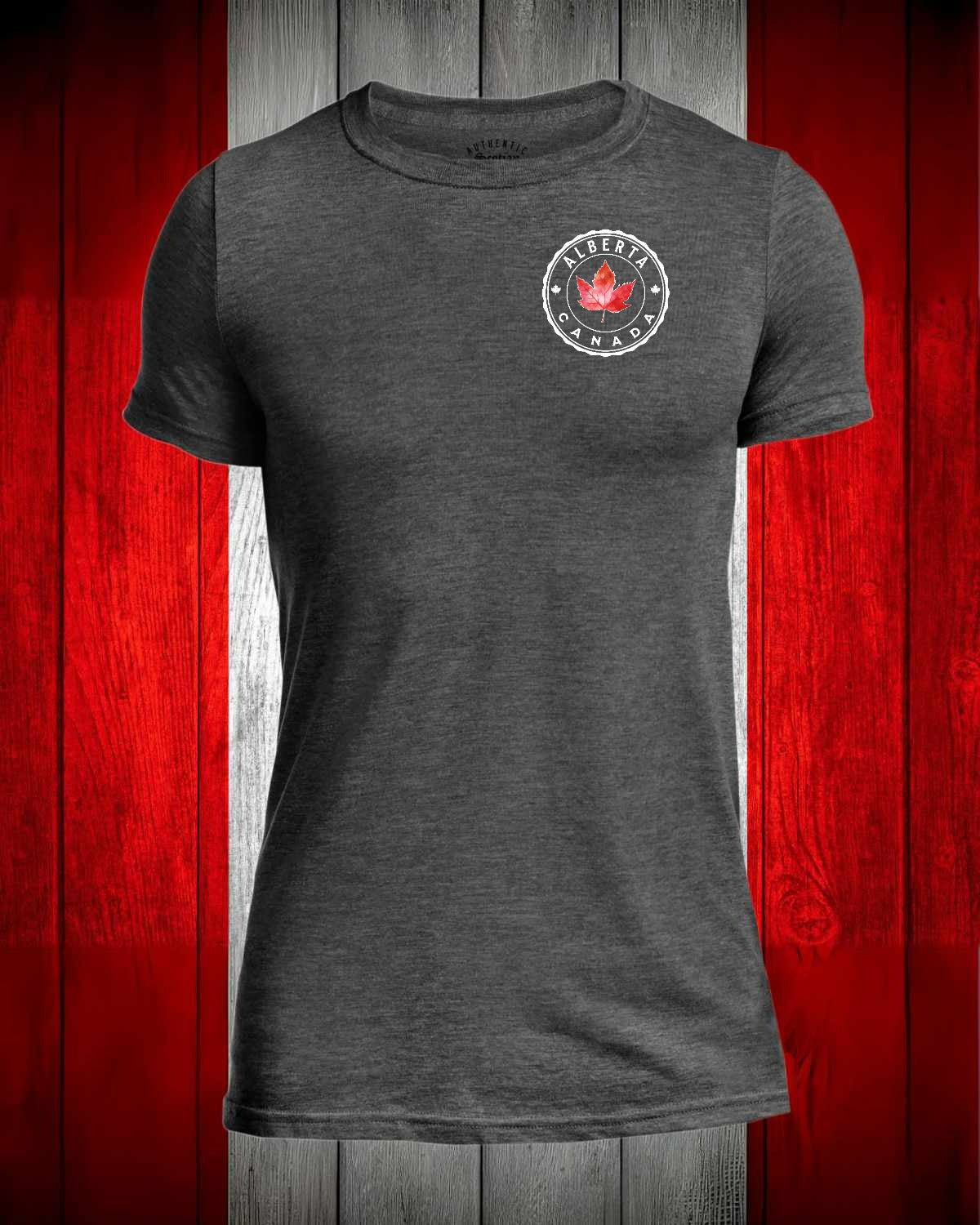 Alberta Canada left chest Men's Stanfield's Tee