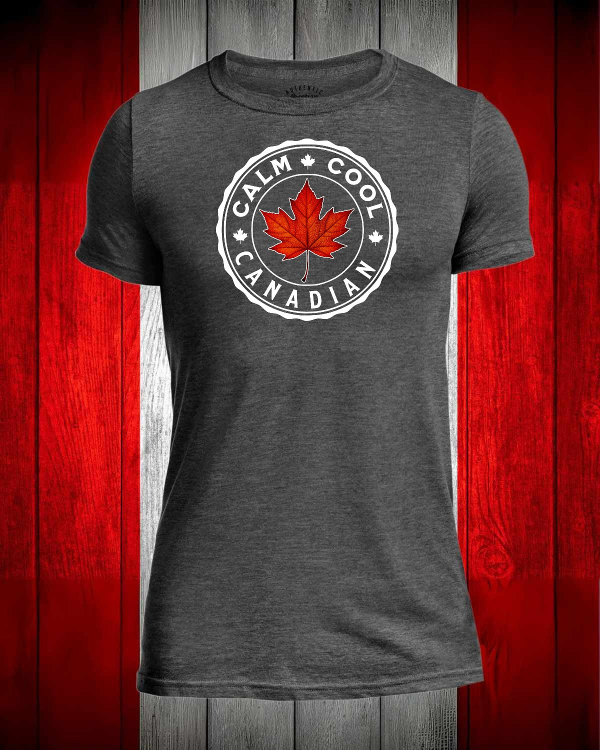 Calm Cool Canadian Leaf Full Front Men's Stanfield's Tee